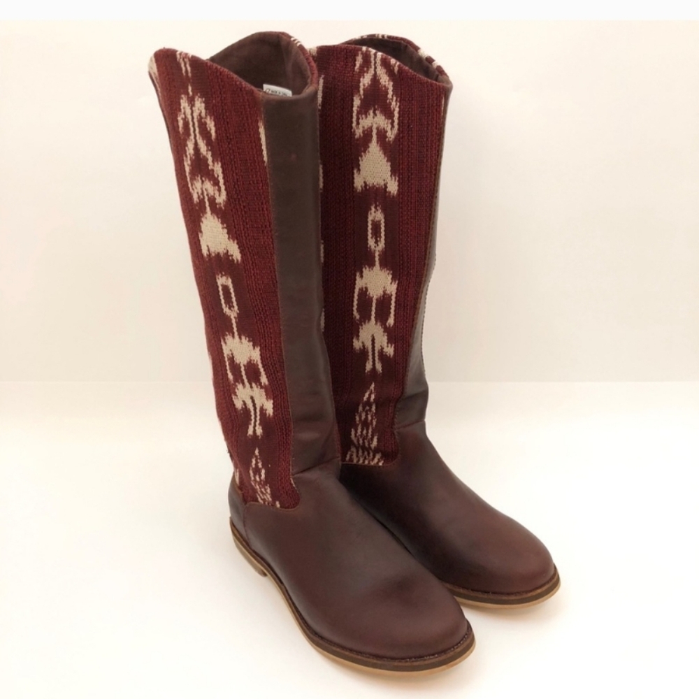 Reef Santa Marta Aztec Burgundy Cream To The Knee Boots